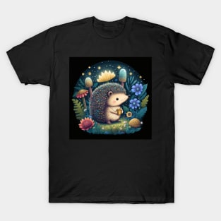 Hedgehog Fairy Tale Scene T-Shirt